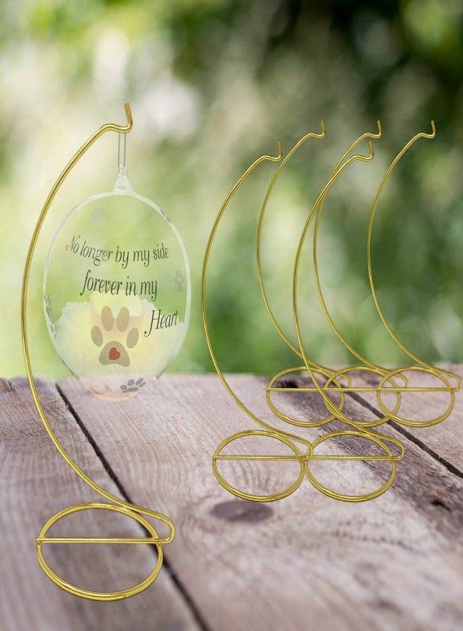 بانبيري ديزاينز حوامل عرض زينة عيد الميلاد الذهبية من بانبيري ديزاينز - مجموعة من 6 علاقات معدنية للزينة - حامل 9 بوصات - حامل لعرض التيراريوم - ملحق عرض - أعمال يدوية - 9 بوصات ارتفاع × 3 بوصات عمق - Image 4