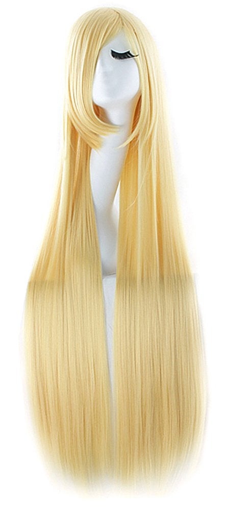 MapofBeauty MapofBeauty 40" 100cm Anime Costume Long Straight Cosplay Wig Party Wig (Blonde)  - Image 1