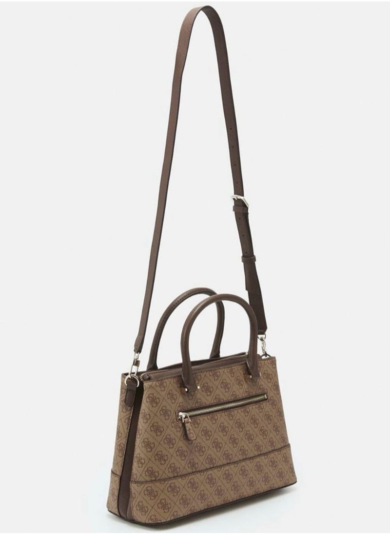 GUESS - GUESS Monogram Satchel Handbag For Women - Image 1