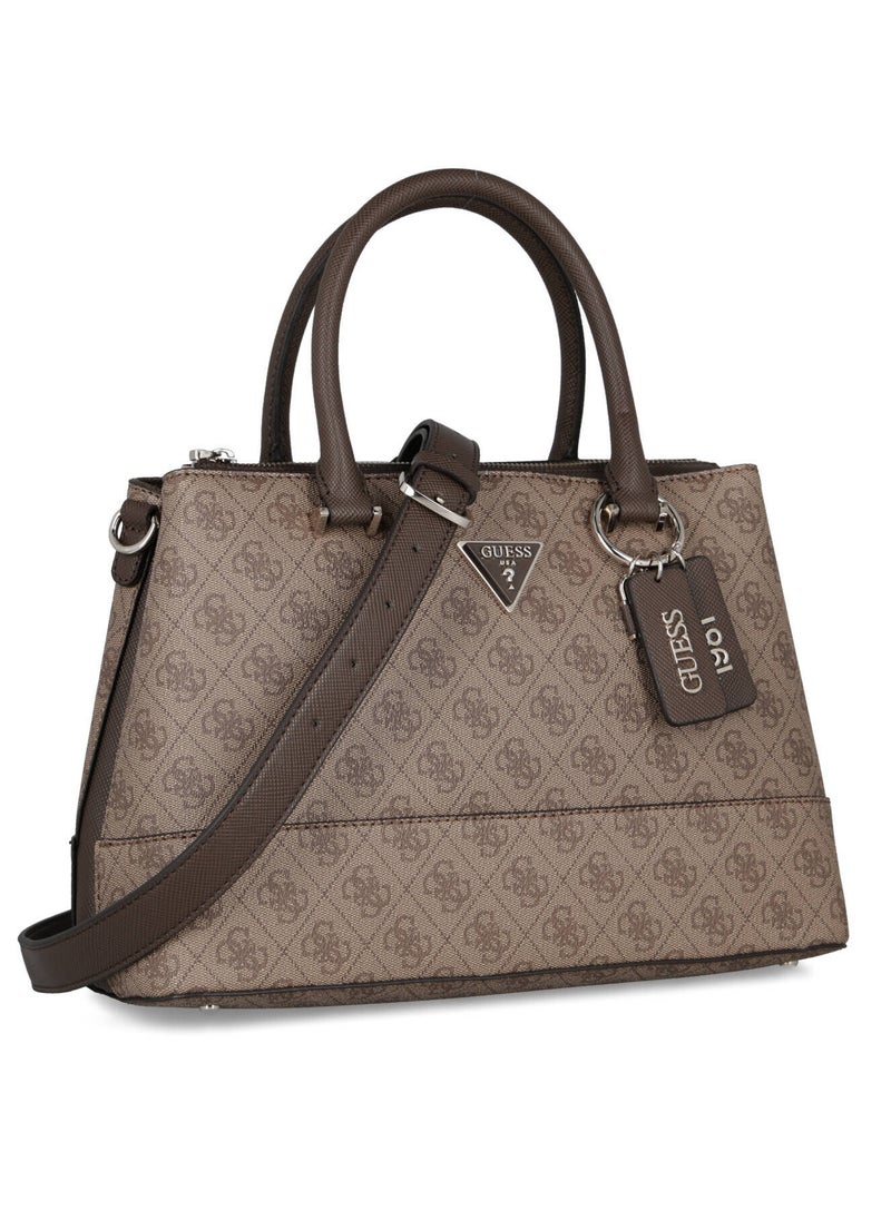 GUESS - GUESS Monogram Satchel Handbag For Women - Image 1