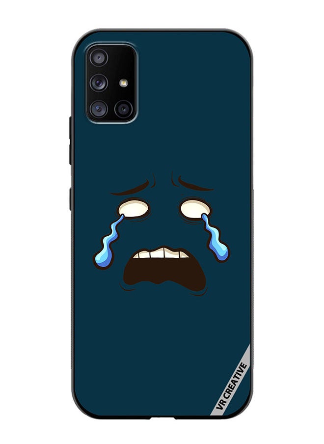 VR CREATIVE - Protective Case Cover For Samsung Galaxy A71 5G Crying Face Design Multicolour - Image 1