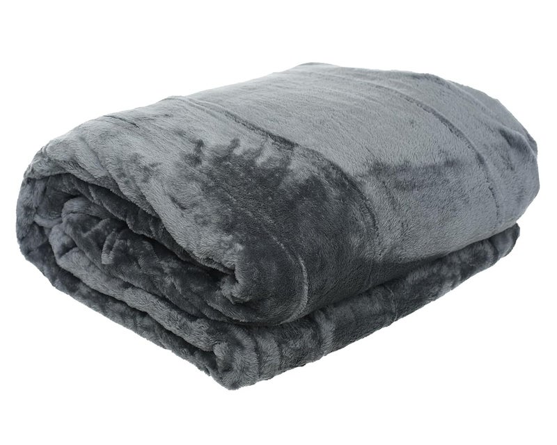 Miro Plush Heater, 220 cm × 240 cm Size, Gray