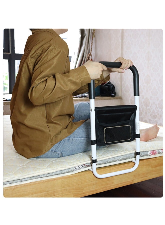 DAREU Adjustable Bed Rails for Elderly Adults with Storage Pocket – Medical Safety Bed Assist Handle with Non-Slip Grip and Slide-Under Support – Portable Bed Guard Cane for Seniors and Patients - Image 2