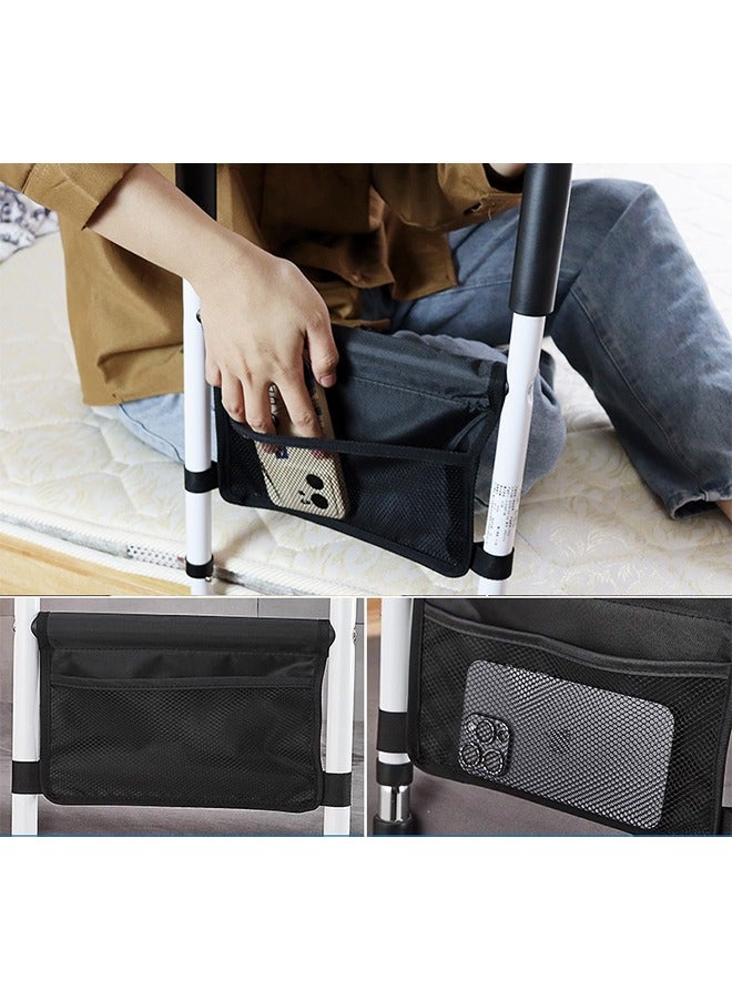 DAREU Adjustable Bed Rails for Elderly Adults with Storage Pocket – Medical Safety Bed Assist Handle with Non-Slip Grip and Slide-Under Support – Portable Bed Guard Cane for Seniors and Patients - Image 3