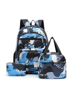 SUNSTAR New 3-piece large capacity backpack set camouflage color lunch box pencil box campus backpack  - Image 1