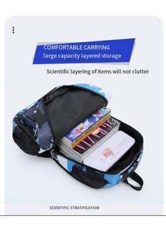 SUNSTAR New 3-piece large capacity backpack set camouflage color lunch box pencil box campus backpack  - Image 5