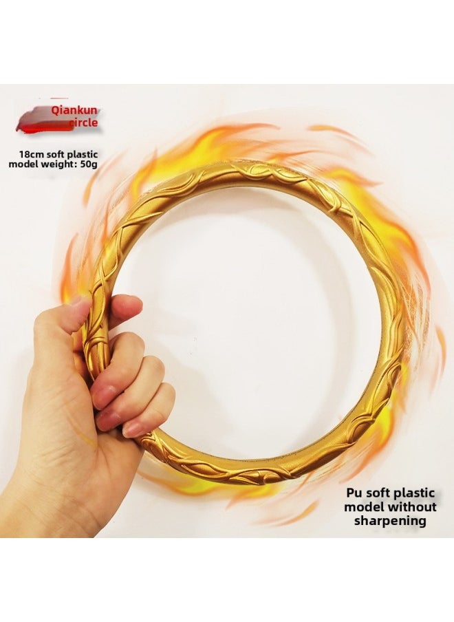 Generic - Animation Game Surrounding Journey To The West Fire Gun Gankun Circle PU Weapon Large Model Toy-Colour:Fire Tip Gun (150cm) + Qiankun Circle Two-piece Set - Image 1