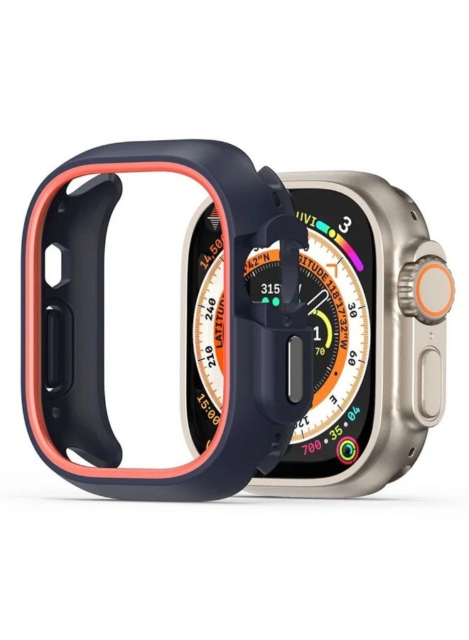 دوكس دوتشيز **حافظة دُكس دُوسِس من سلسلة Bamo لساعة Apple Watch Series Ultra 1 & 2 بمقاس 49 مم – لون منتصف الليل / برتقالي**