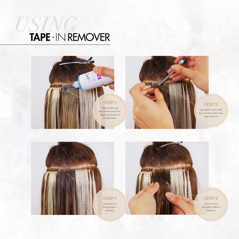 The Hair Shop X10 Pro-Tools Tape-in Remover by The Hair Shop, Professional Salon Quality Tape-in Skinweft Smart Tabs Formula, Precision Bottle, Safe & Alcohol-Based - Image 2