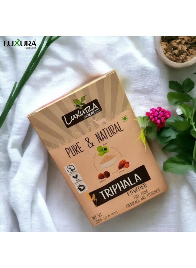 Luxura Sciences Organic Triphala Powder 200 Gms- Balancing For Detoxification & Rejuvenation (200 G)  - Image 3