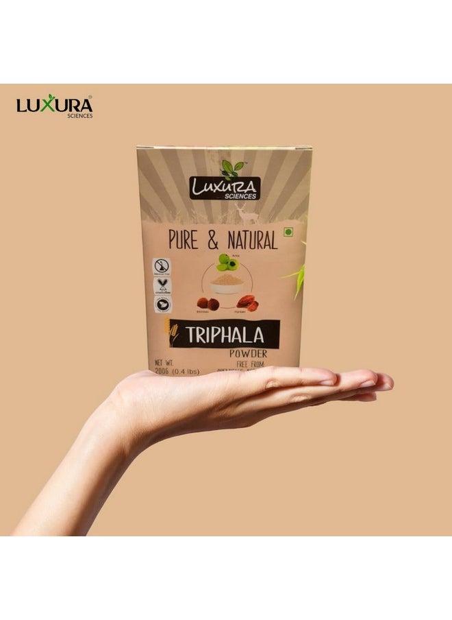 Luxura Sciences Organic Triphala Powder 200 Gms- Balancing For Detoxification & Rejuvenation (200 G)  - Image 4