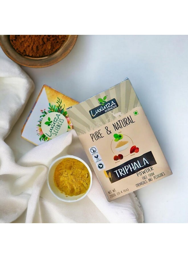 Luxura Sciences Organic Triphala Powder 200 Gms- Balancing For Detoxification & Rejuvenation (200 G)  - Image 2