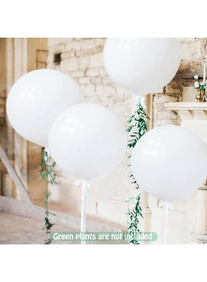 kockuu 15pcs Latex Big Balloons 24 Inch White Large Balloons Giant Heavy Duty Balloons for Wedding Baby Shower Mother's Day Birthday Party Decorations - Image 2