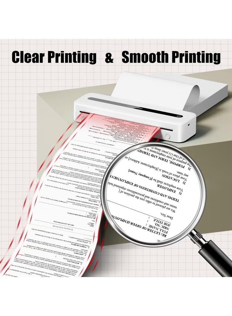 Arabest A4 Thermal Paper, 210 x 297 mm Folding Black Mark Thermal Paper for A4 Portable Thermal Printer, compatible with portable letter thermal printer, 8.27"×11.69” Size, Compatible with M08F-Letter M832 M833 M834 M835 HRPT MT800 Thermal Paper(200 sheets) - Image 2