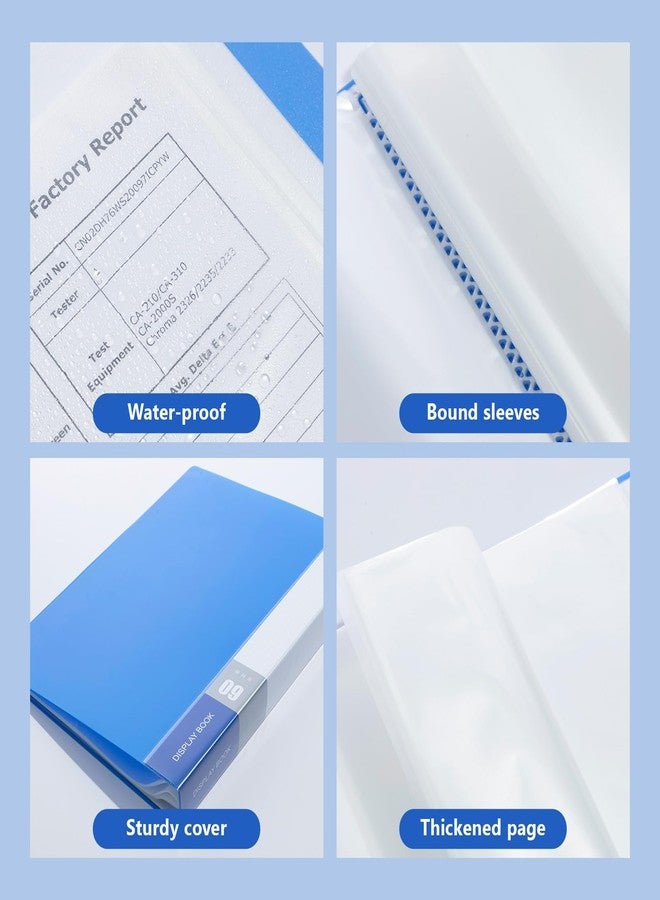 ام اند جي مجلد M&G ذو 60 جيبًا مع أكمام بلاستيكية (أزرق، كتاب عرض، 8.5 × 11.8، حافظة ملفات مع واقيات أوراق شفافة، عرض 120 صفحة، كتاب عرض للأعمال الفنية، مجلد منظم للمستندات) - Image 4