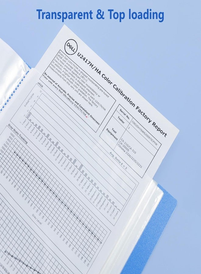 ام اند جي مجلد M&G ذو 60 جيبًا مع أكمام بلاستيكية (أزرق، كتاب عرض، 8.5 × 11.8، حافظة ملفات مع واقيات أوراق شفافة، عرض 120 صفحة، كتاب عرض للأعمال الفنية، مجلد منظم للمستندات) - Image 5