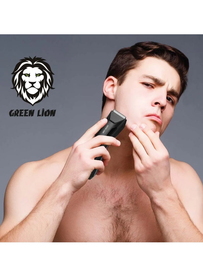GREEN LION Sensitive Pro Body Trimmer / Digital Display / LED Light / Different Combs / Extra-powerful Motors / Detachable Blade / Easy for Cleaning / High Power Motor / High Battery Capacity - Black - Image 3