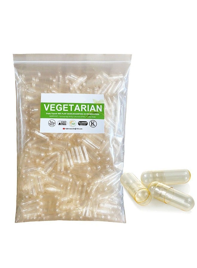 1000 PCS Size 00 1000 PCS Capsules Express–Clear Vegan Pill Capsules – Easy to Fill & Snap Shut – HPMC Vegetable Cellulose, No Additives - Image 1