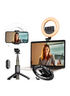 KASTWAVE Video Light, LED Camera Light Computer Video Conference Light, Portable Selfie Light High Power 3000mAh Rechargeable/CRI 95+/3 Lights Modes/3 Bases for Phone, iPhone, Zoom, Picture, Makeup (with Clip)  - Image 2