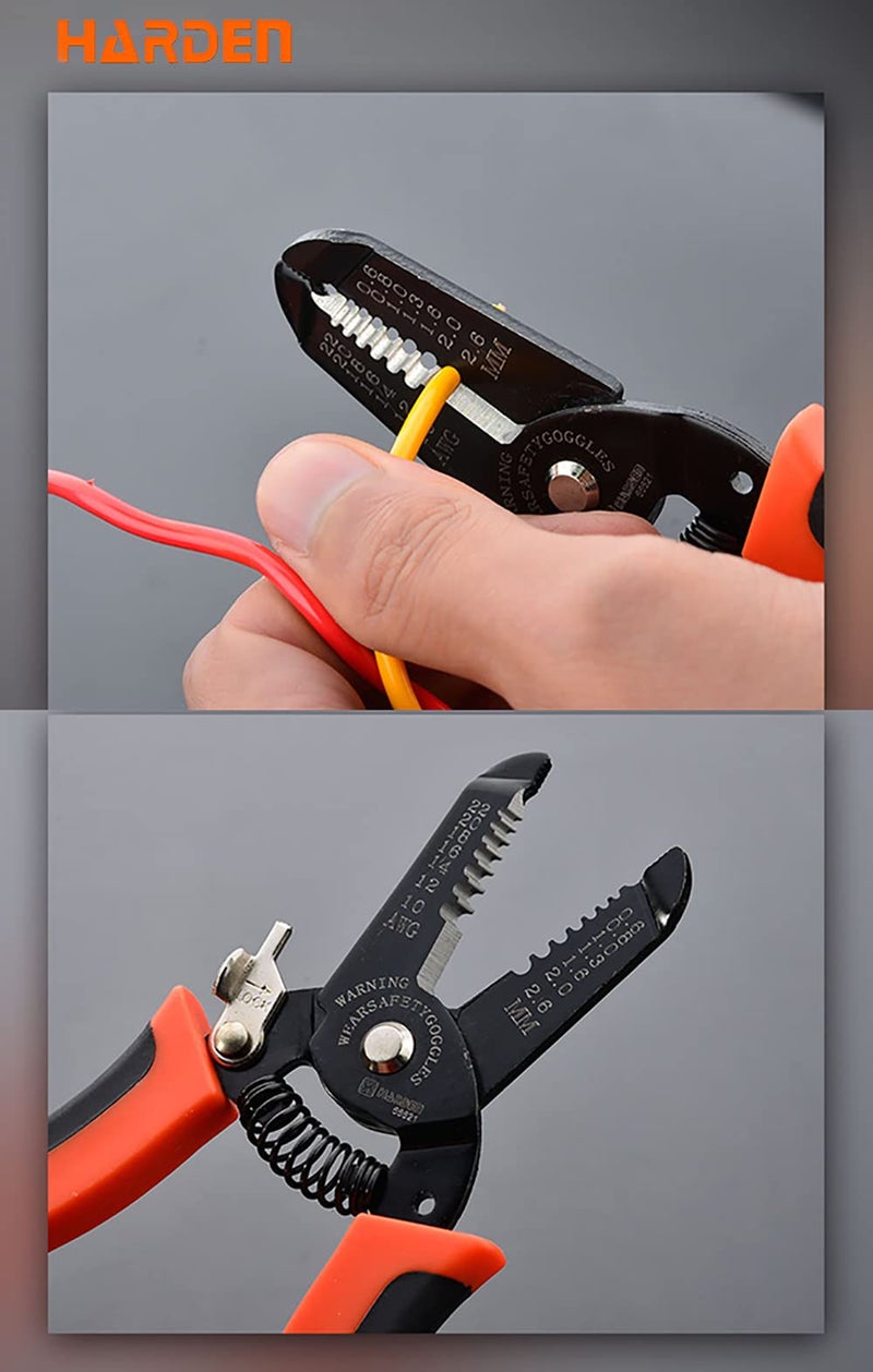 Harden 7" Professional Electric Wire Cutter Stripper - with Wire Stripping Force Adjustable Knob & Save Labour Force Spring Design - 660621 - Image 5