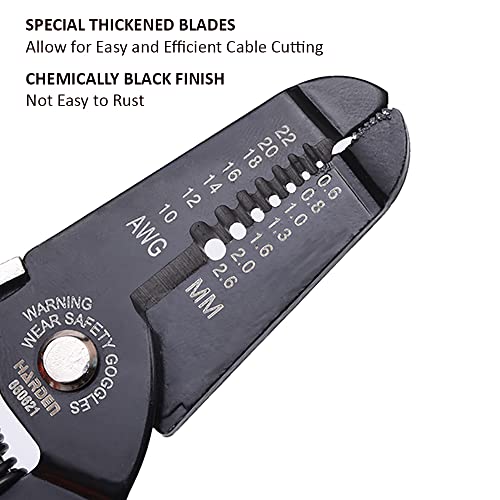 Harden 7" Professional Electric Wire Cutter Stripper - with Wire Stripping Force Adjustable Knob & Save Labour Force Spring Design - 660621 - Image 2
