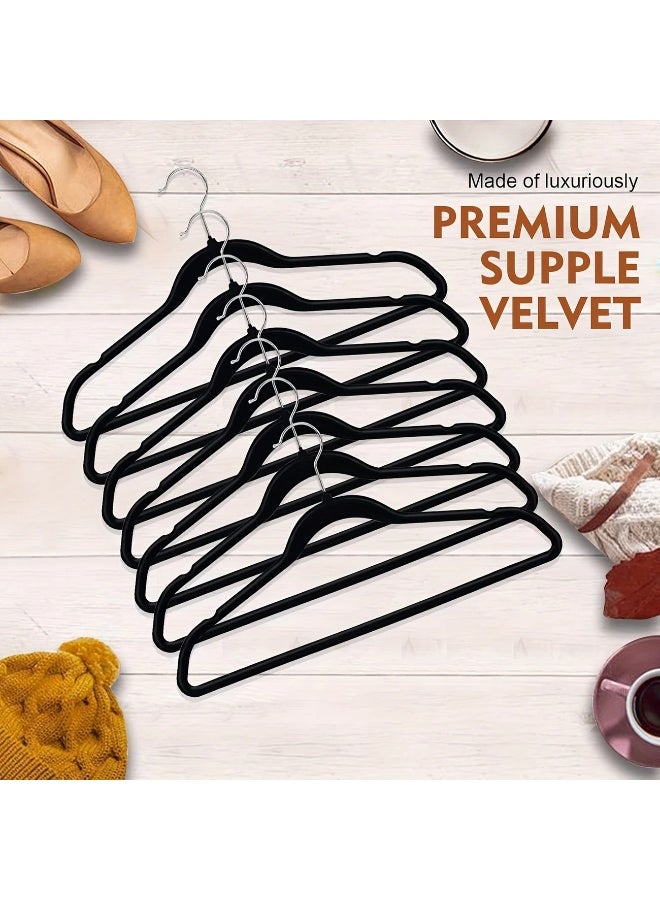 Enjoylifeme 50-Piece Non-Slip Velvet Cloth Hanger Set Black - Image 2