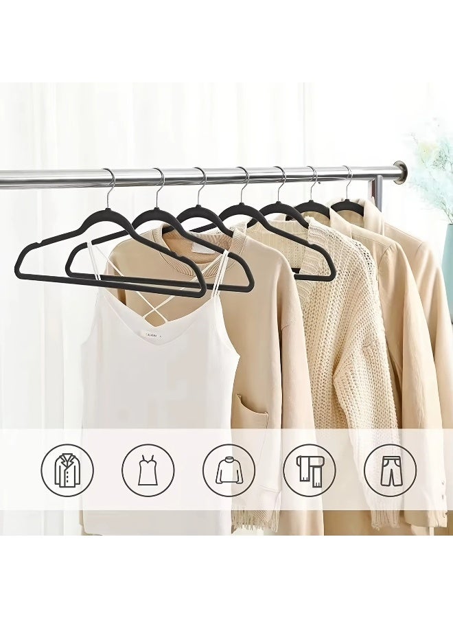 Enjoylifeme 50-Piece Non-Slip Velvet Cloth Hanger Set Black - Image 5