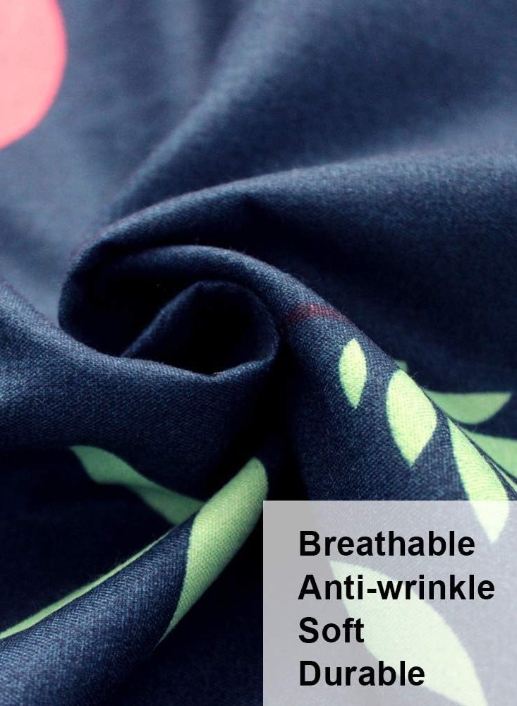 طقم ملاءة سرير مطبوع مقاس كينج من 3 قطع قطن متعدد الألوان - Image 5