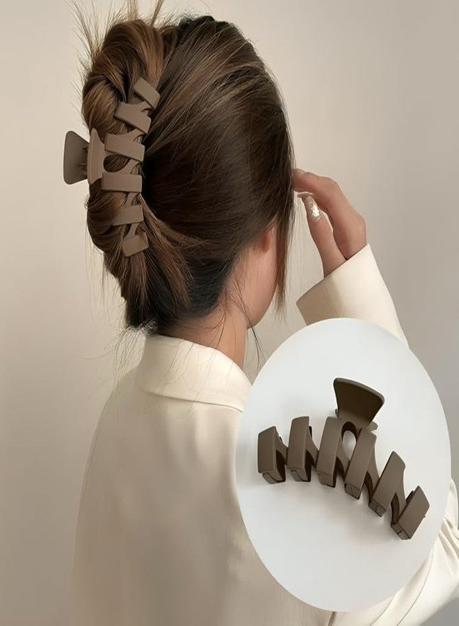 Freebies Super Matte Large 100% Oversize 5 inch Big Hair Clip For Heavy Hair Set of 2 Hair Claw (Multicolor) - Image 4