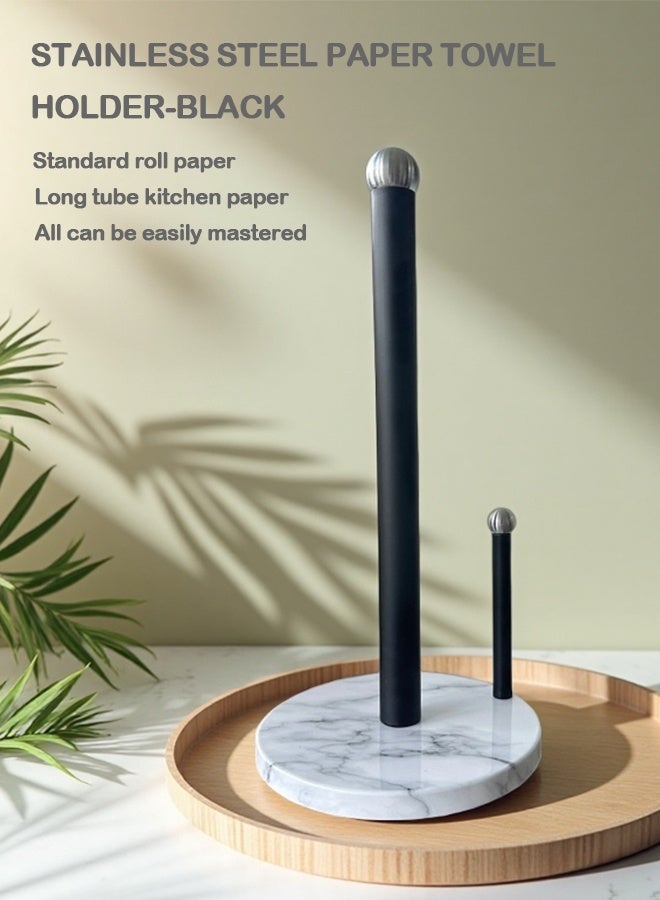 ريتش لايف حامل مناشف ورقية من الفولاذ المقاوم للصدأ - قاعدة رخامية، غير قابل للانزلاق، مقاوم للصدأ وسهل التنظيف - للمطبخ والحمام والمزيد - Image 3