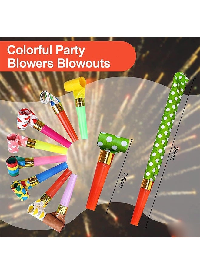 30pcs Party Blowers,Colourful Noisemakers Party Blowouts Squawkers Fringed Noise Maker,Birthday Noisemakers Birthday Blow Horns Party Whistles - Image 2