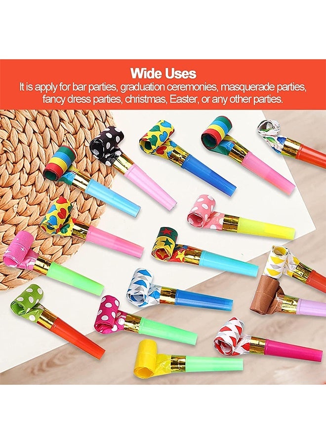 30pcs Party Blowers,Colourful Noisemakers Party Blowouts Squawkers Fringed Noise Maker,Birthday Noisemakers Birthday Blow Horns Party Whistles - Image 3