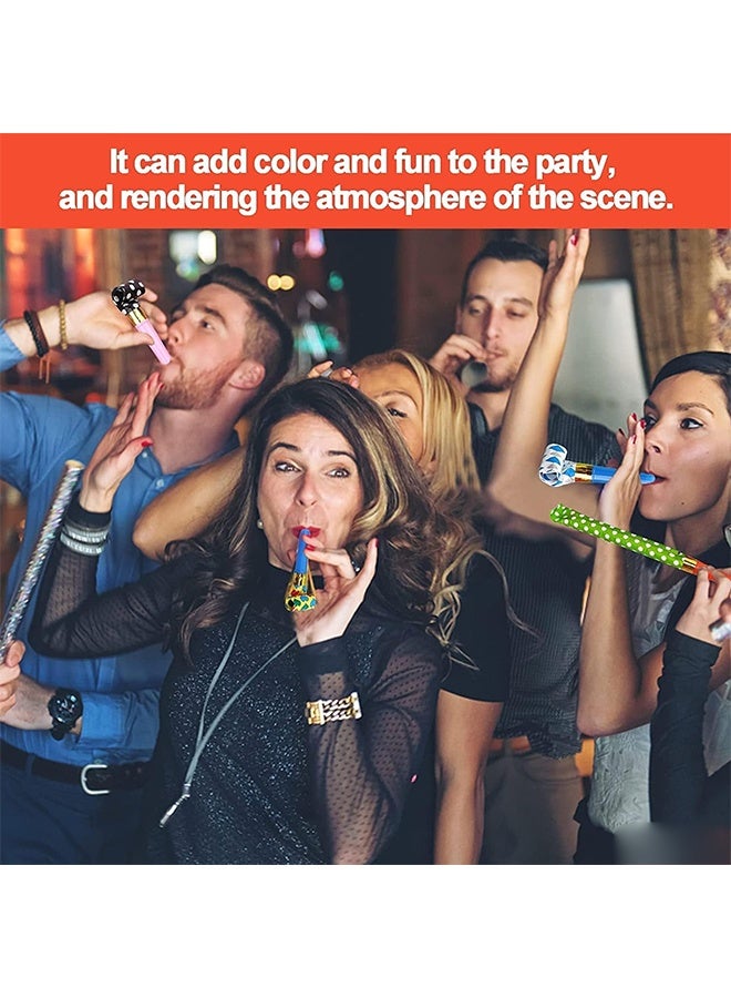 30pcs Party Blowers,Colourful Noisemakers Party Blowouts Squawkers Fringed Noise Maker,Birthday Noisemakers Birthday Blow Horns Party Whistles - Image 5