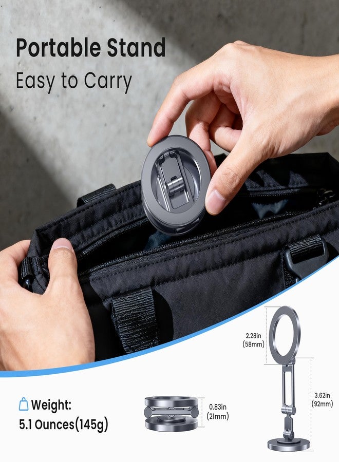 Itramax Dual Magnetic Ring Phone Holder,360° Rotating Adjustable Mag/Safe iPhone Stand,Double Magnet Zinc Alloy Car Phone Mount for iPhone 17 Air 16 15 14 13 Pro Max,Galaxy S25 S24 S23,Gym,Golf Cart - Image 4