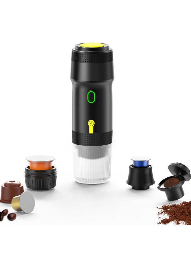 3 in 1 Portable Electric Espresso Machine - 20Bar Cordless Heating Fully Automatic Capsule Electric Coffee Machine Suitable for Travel Office Outdoor Car  - Image 1