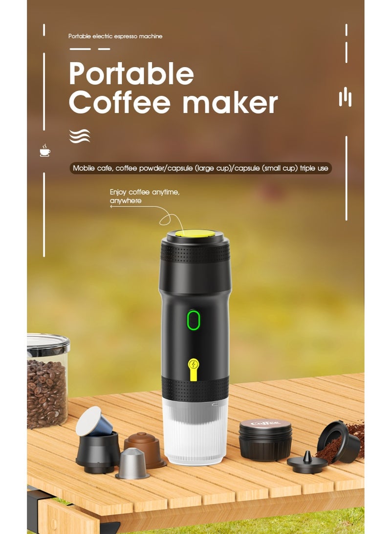 Panda Coffee machine，3 in 1 Portable Electric Espresso Machine - 20Bar Cordless Heating Fully Automatic Capsule Electric Coffee Machine Suitable for Travel Office Outdoor Car - Image 2