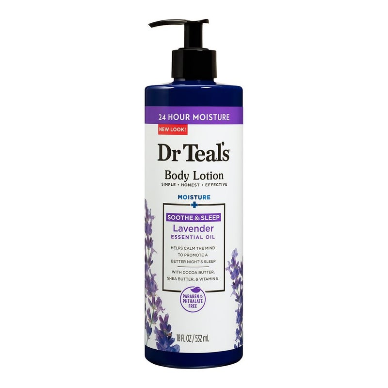 Dr Teal's Dr Teals Body Lotion Moisture Smoothing Lavender Essential Oil Paraben Phthalate Free 532ml 2 - Image 1