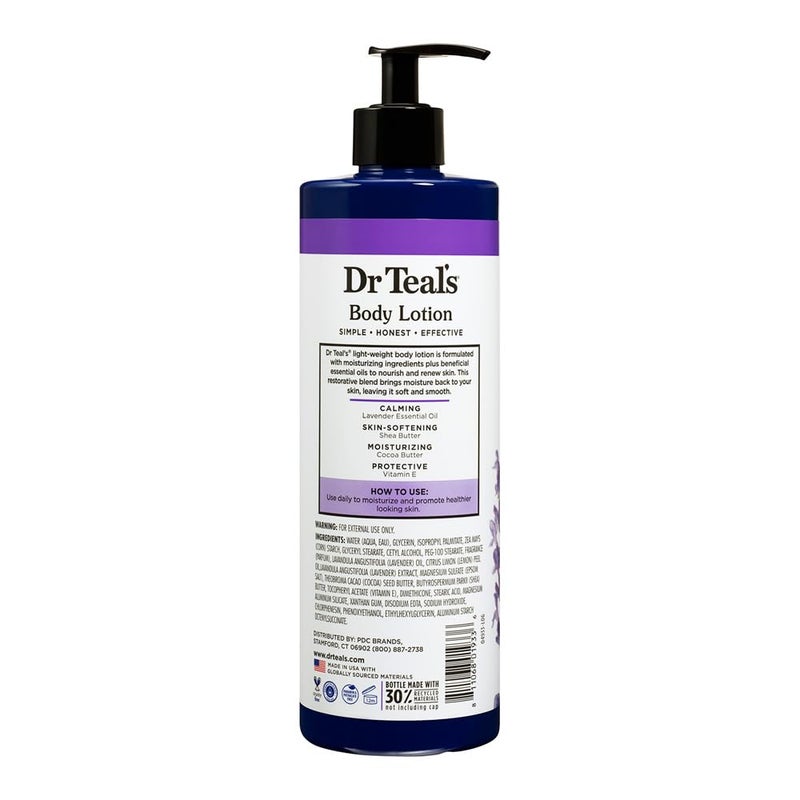Dr Teal's Dr Teals Body Lotion Moisture Smoothing Lavender Essential Oil Paraben Phthalate Free 532ml 2 - Image 3