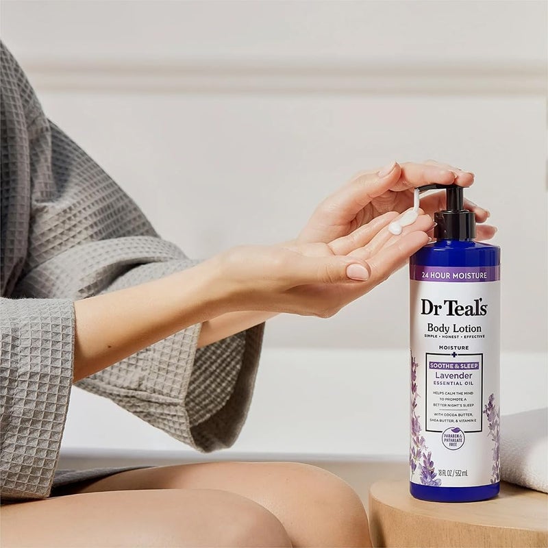 Dr Teal's Dr Teals Body Lotion Moisture Smoothing Lavender Essential Oil Paraben Phthalate Free 532ml 2 - Image 4