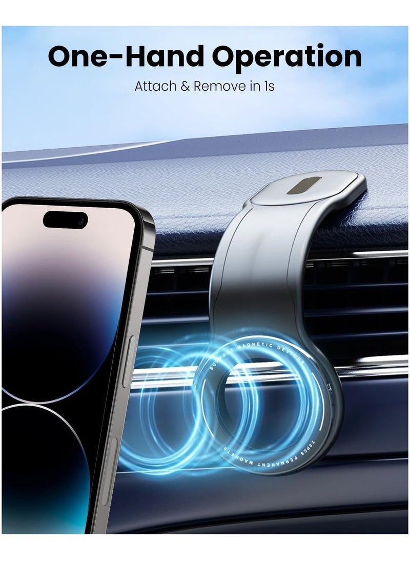 JAJEEK Magnetic Car Phone Holder – Strong Base, Foldable Design for Secure Grip, Universal Car Mount, Easy Installation, Compatible with All Smartphones - Image 2