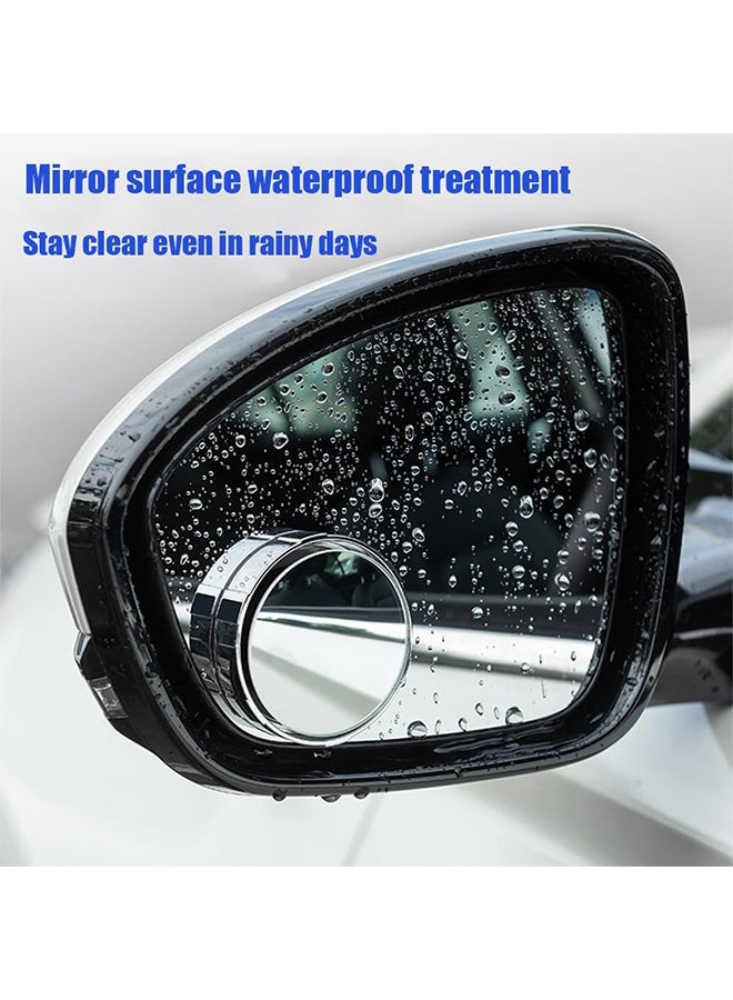 TodyJeyHo Car Blind Spot Mirror, Suction cup rearview mirror, HD Glass Frameless Convex Rotating Design, Rear View Mirror with wide angle Adjustable, Stick for Van SUV Trucks Universal (Round Silver,2Pcs) - Image 2