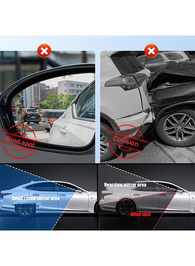 TodyJeyHo Car Blind Spot Mirror, Suction cup rearview mirror, HD Glass Frameless Convex Rotating Design, Rear View Mirror with wide angle Adjustable, Stick for Van SUV Trucks Universal (Round Silver,2Pcs) - Image 5