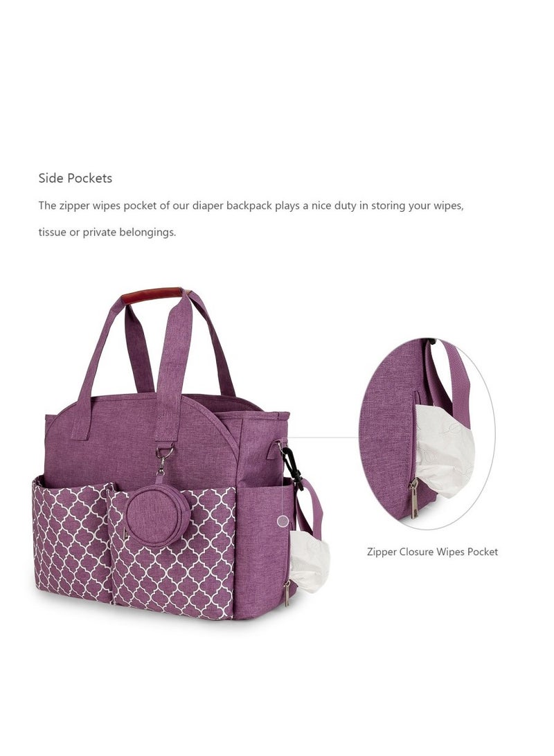 Aethvive Tote Diaper Bag, Multi-Function Baby Bag with Cup Holder, Travel Diaper Bag for Mom and Dad, Large Capacity Nursing Bag for Baby Care - Image 5