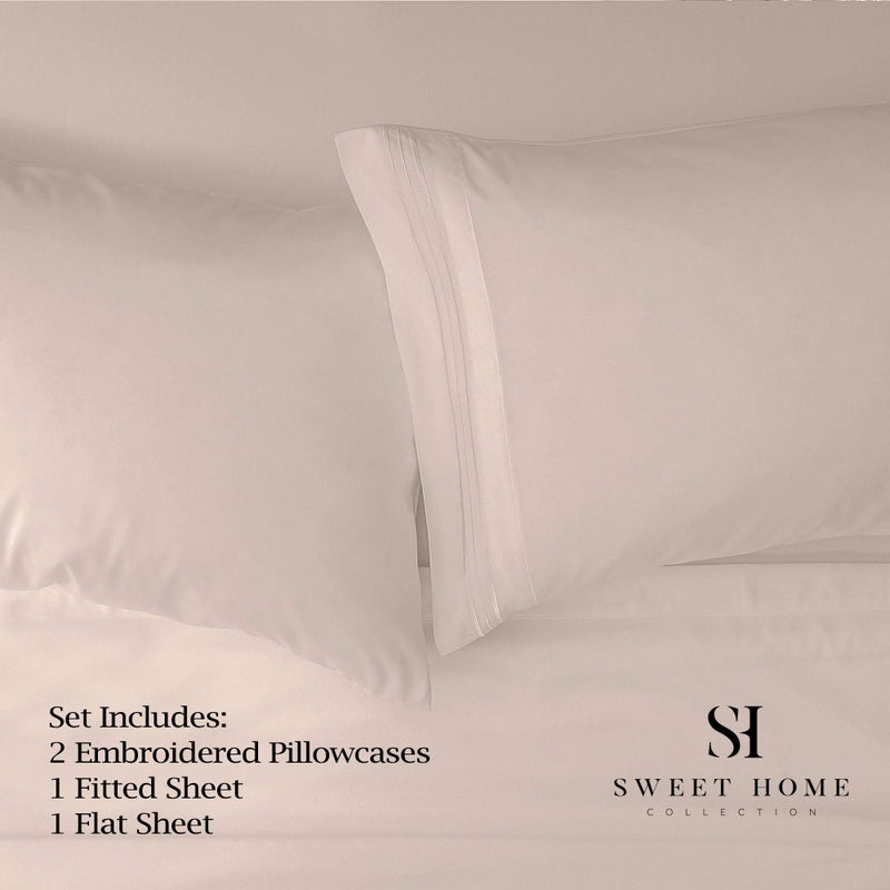 Sweet Home Collectio 1500 Supreme Collection Extra Soft RV Short Queen Sheets Set  Denim - Luxury Bed Sheets Set with Deep Pocket Wrinkle Free Hypoallergenic Bedding  Over 40 Colors  RV Short Queen Size  Denim  - Image 2