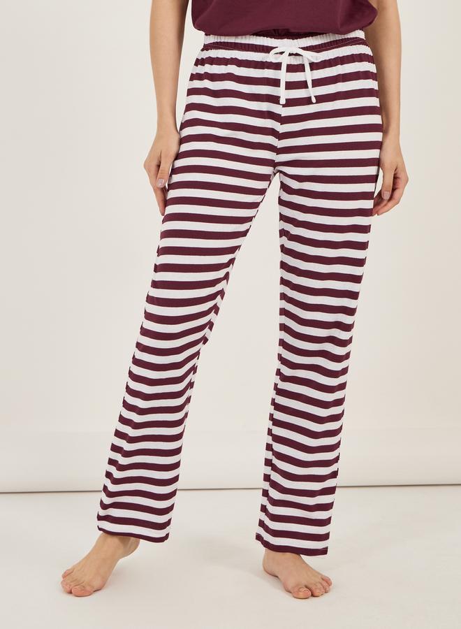 ستايلي طقم من بنطال بيجاما مع تيشيرت بأكمام قصيرة - Image 5