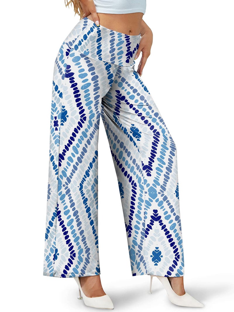 Arolina Women's Stretchy Wide Leg Palazzo Lounge Pants Casual Comfy High Waist Palazzo Pants - Image 2