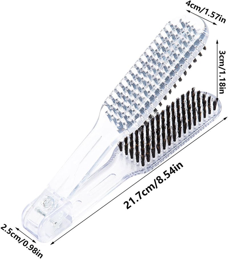 windforgecraft Hair Straightening Brush | Straightening Brush Hair Straightener Comb - Transparent Brush for Smoothing Straightening, Hair Brush Straightener V Shape Comb Borato - Image 5
