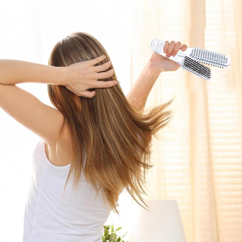windforgecraft Hair Straightening Brush | Straightening Brush Hair Straightener Comb - Transparent Brush for Smoothing Straightening, Hair Brush Straightener V Shape Comb Borato - Image 2