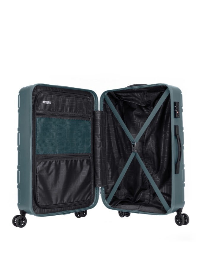 AMERICAN TOURISTER Bricklane Suitcase, Check-In Size 69 cm / 25 inch, 4 Spinner Wheels, Hard Top, Polycarbonate, Dark Forest|Lightweight|Scratch & Impact Resistance|TSA Lock - 3 Years International Warranty - Image 5