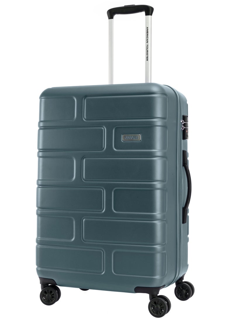 امريكان توريستر Bricklane Suitcase, Check-In Size 69 cm / 25 inch, 4 Spinner Wheels, Hard Top, ABS, Dark Forest|Lightweight|Scratch & Impact Resistance|TSA Lock|Inner Mesh Zippered Pocket - 3 Years International Warranty - Image 1